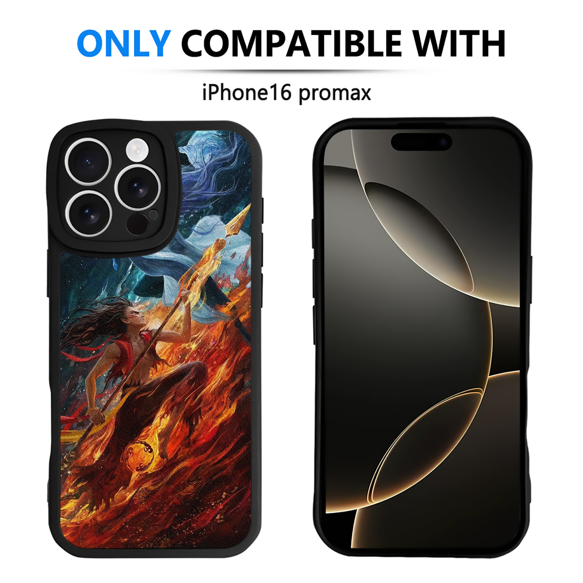 （画像用） Ne Zha 2 ナタ 魔童の大暴れ 【iPhone 16シリーズ対応】シリコンスマホケース（レザー調） 材質：シリコン